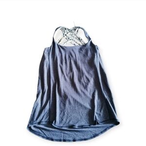 Lululemon Grey floral Strappy CrissCross Back Tank 4